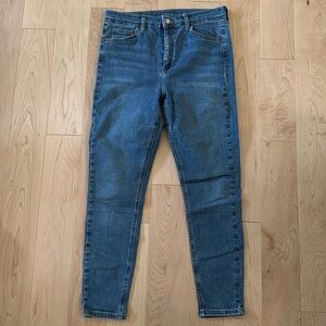 Topshop Jamie skinny jeans in distressed blue